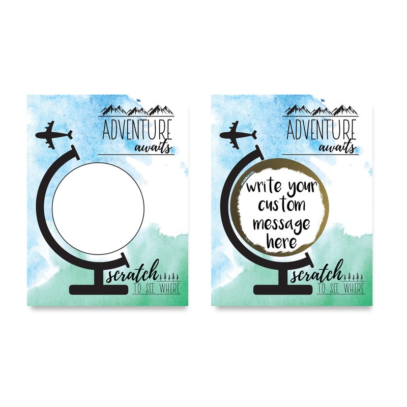 My Scratch Offs Make Your Own DIY Scratch Off ScratchNotes 20 Pack 3x4 Note Cards & Stickers Adventure Awaits Around the Globe - Image 2